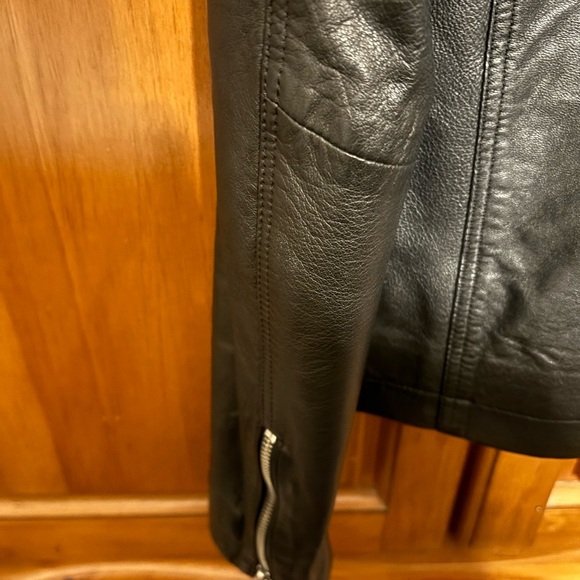 Lucky brand black leather jacket new - Picture 5 of 6
